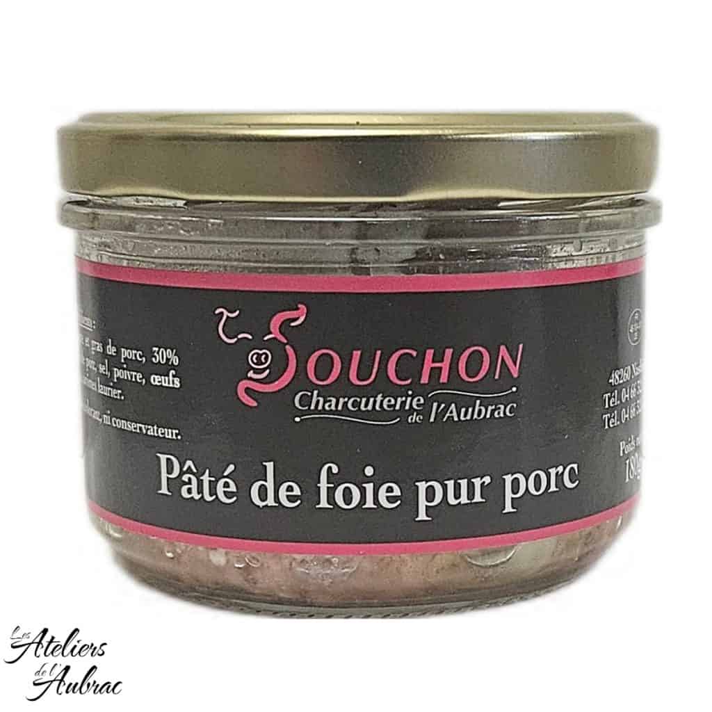 Pâté de foie pur porc - Bocal - 180Gr - Souchon - Les Ateliers de l'Aubrac